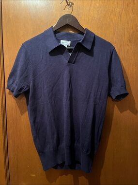 Spier & Mackay Slim Fit knit Navy Short-Sleeve Polo Shirt Small